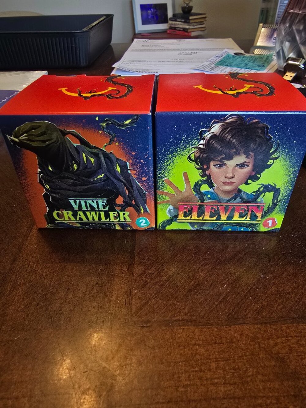 McDonald's Stranger Things Collector's Set - Eleven and Vine Crawler Toy Boxes